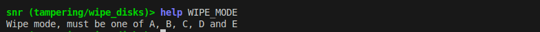 Getting the help text of variable WIPE_MODE using `help WIPE_MODE`